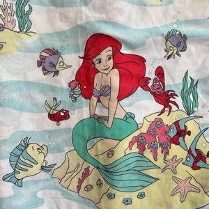 Vintage Little Mermaid flat twin sheet